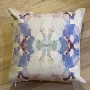 Laura Park Designs French Blue Linen Cotton Pillow